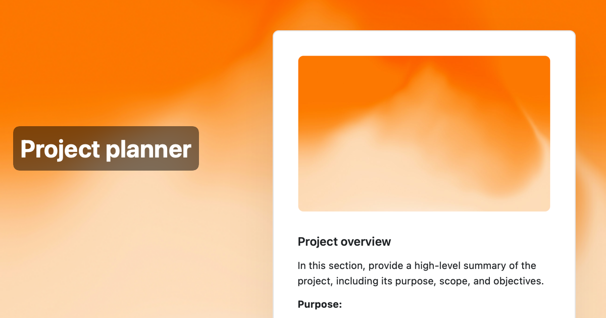 Project planner