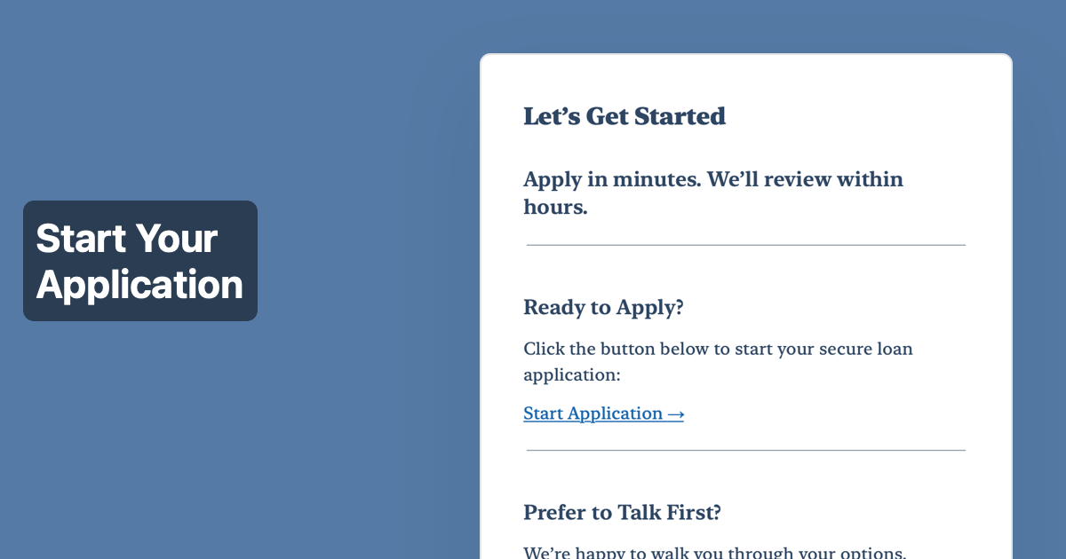 Start Your Application