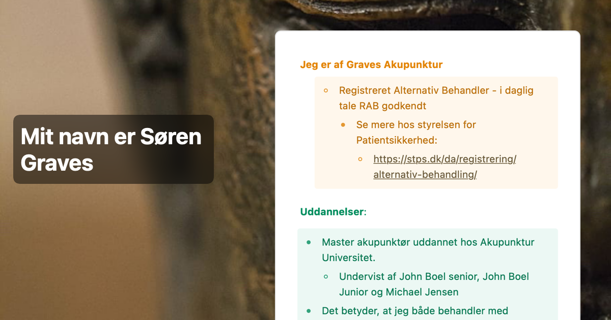 Mit navn er Søren Graves