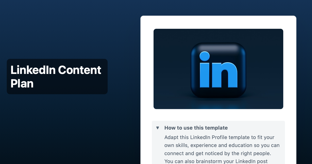 LinkedIn Content Plan