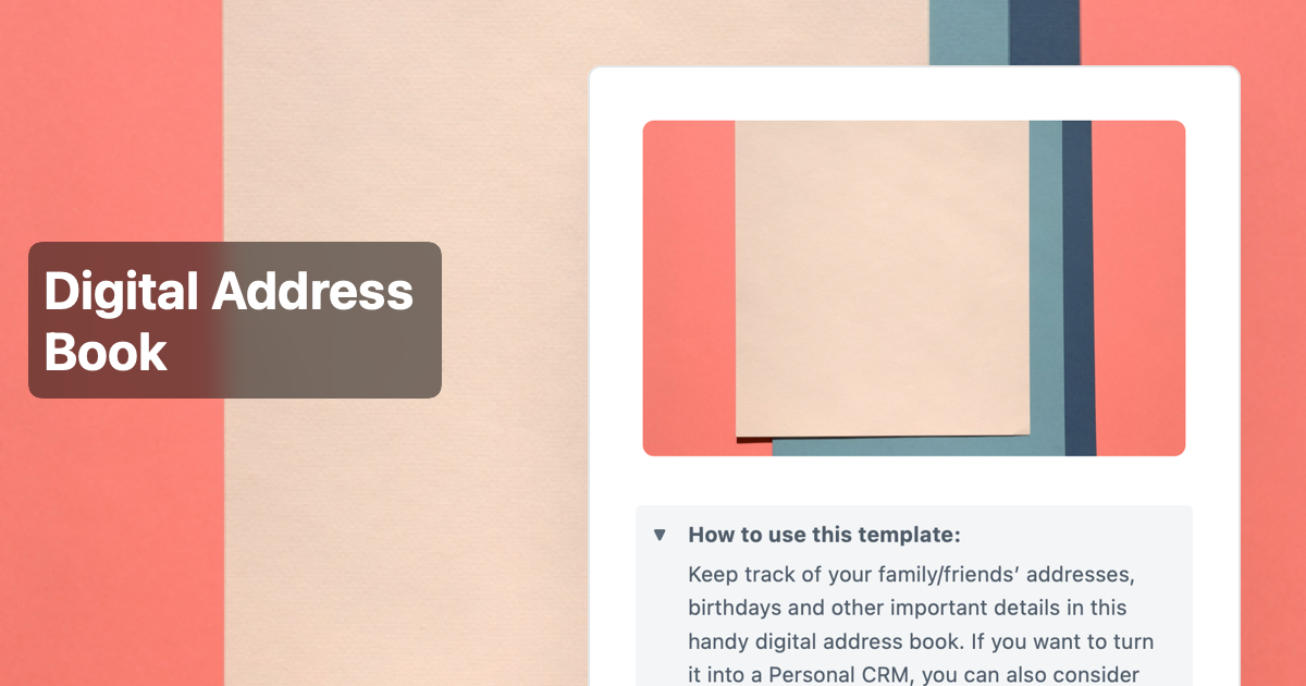 Digital Address Book