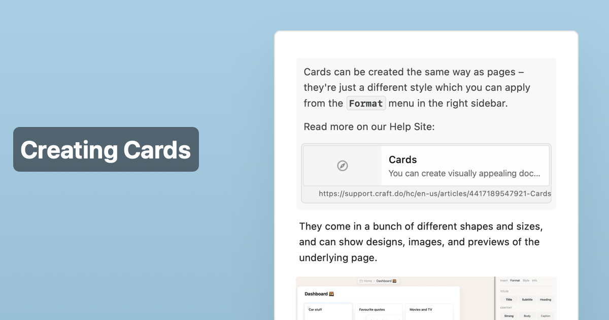 Creating Cards