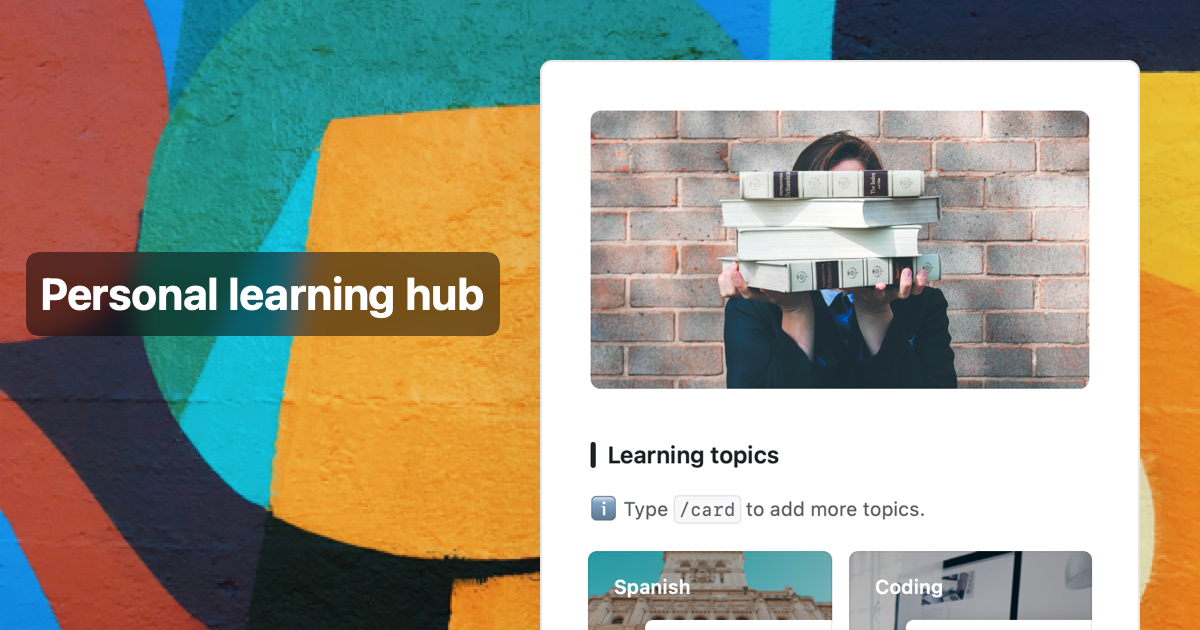Personal learning hub