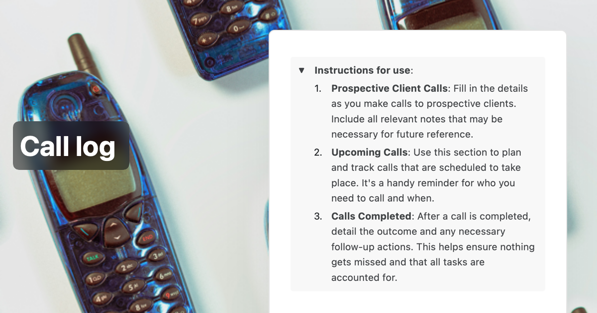 Call log