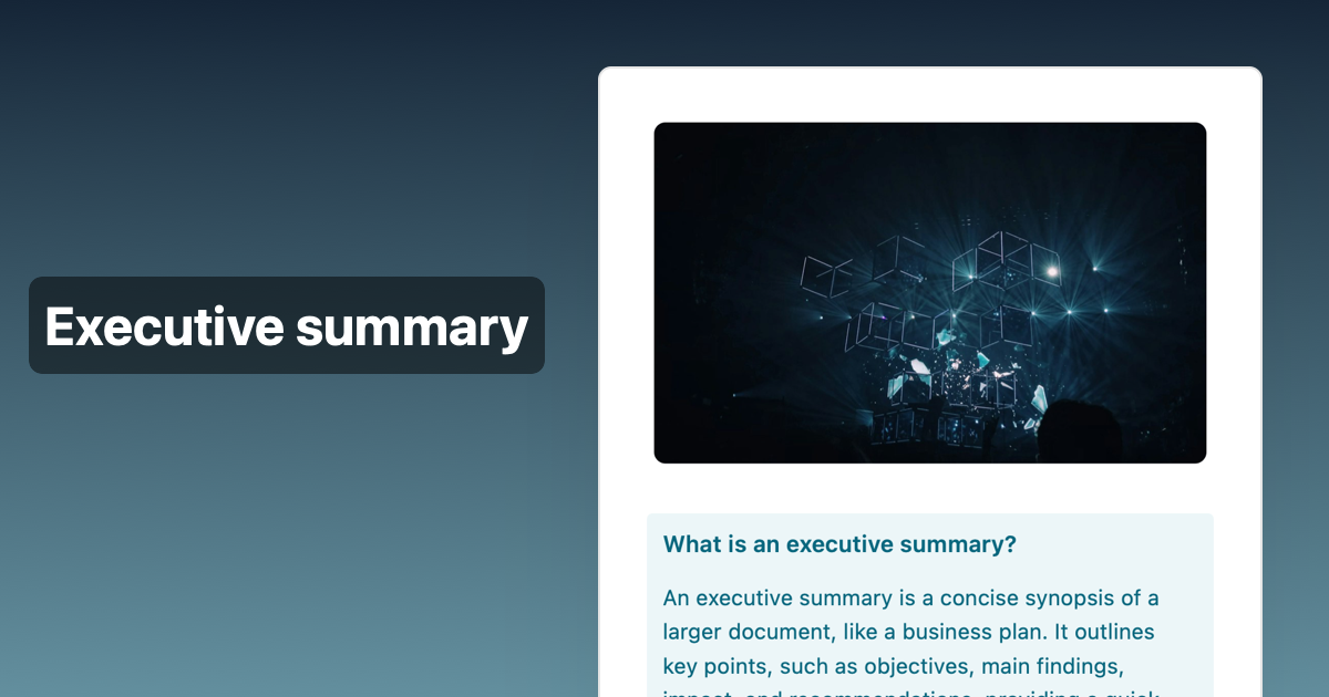 Executive summary